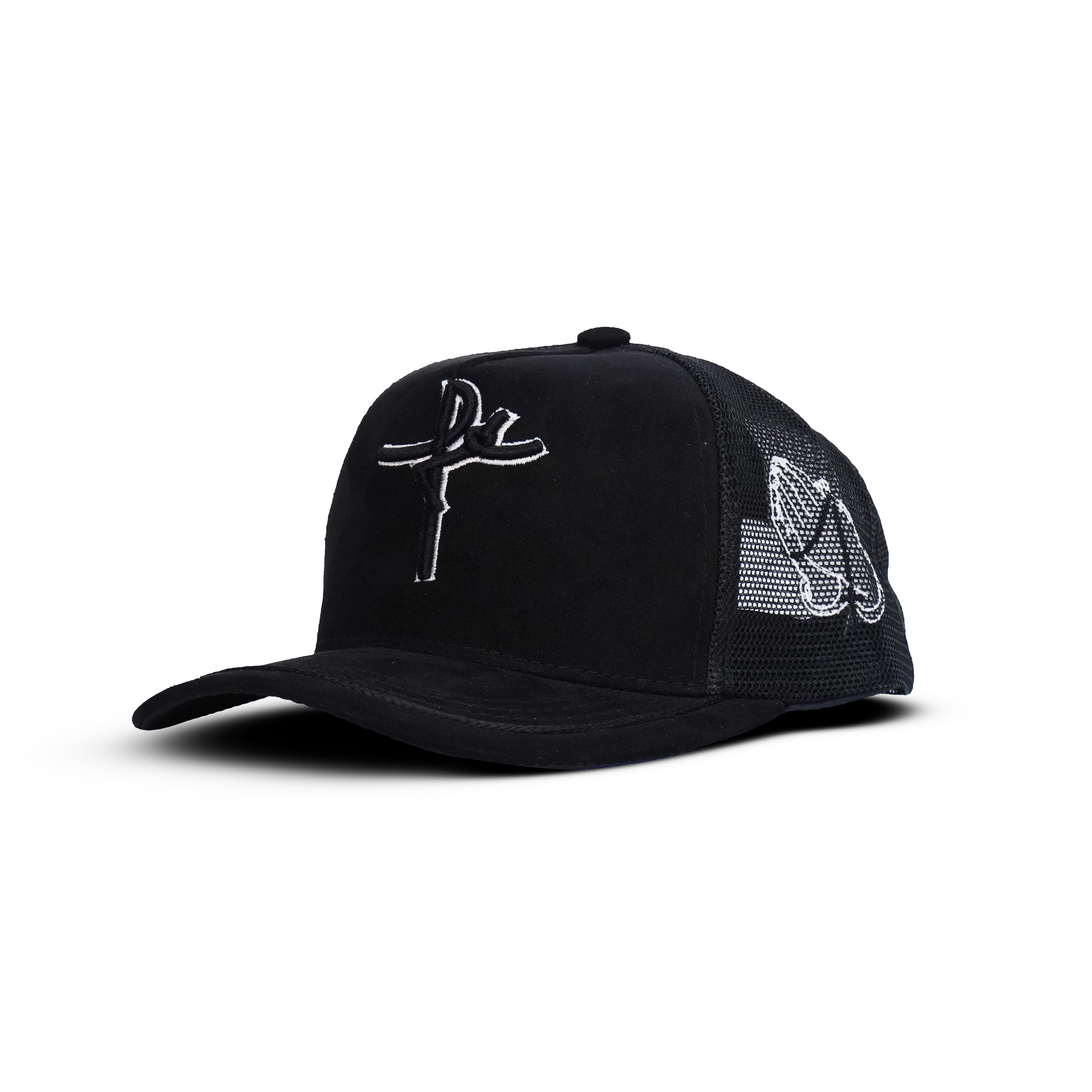 Gorra Negro Agropecuaria – Bordado Fé y Manos Con Rosario