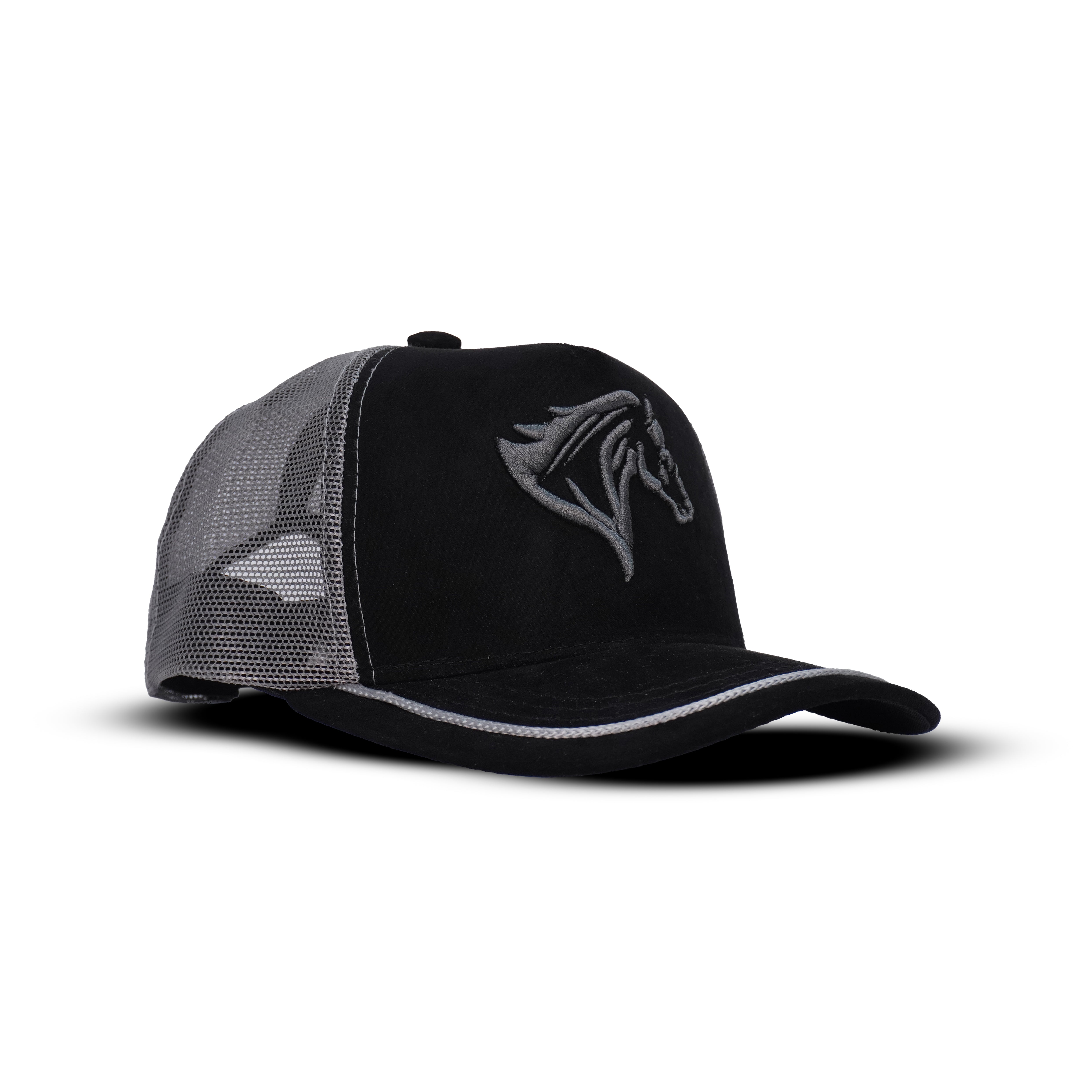 Gorra Negro Gris Agropecuaria – Bordado Caballo
